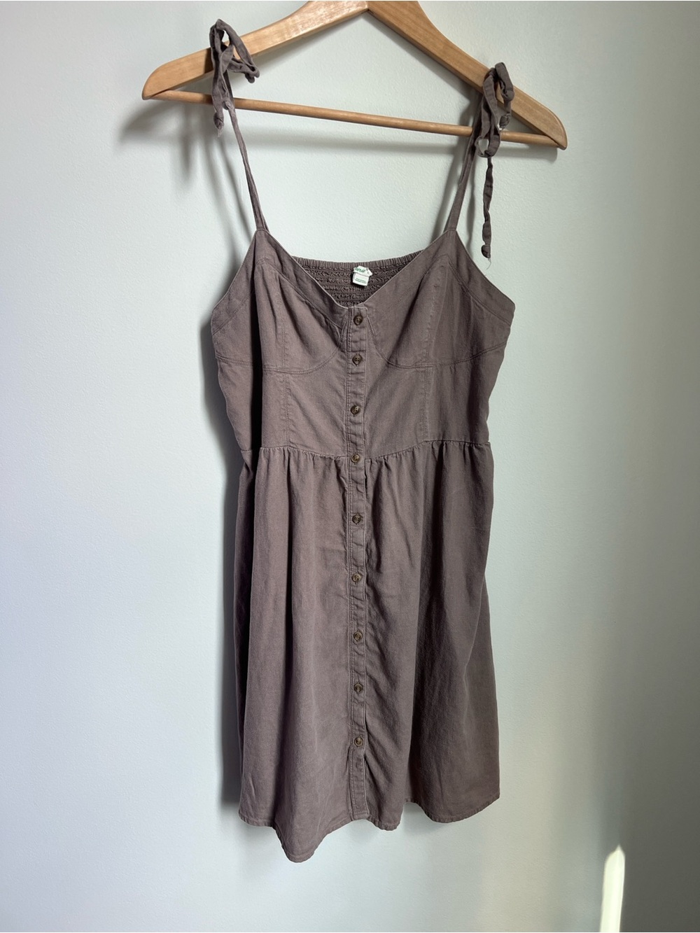 aerie | Brown Tie-Shoulder Button-Front Camisole Top Size M